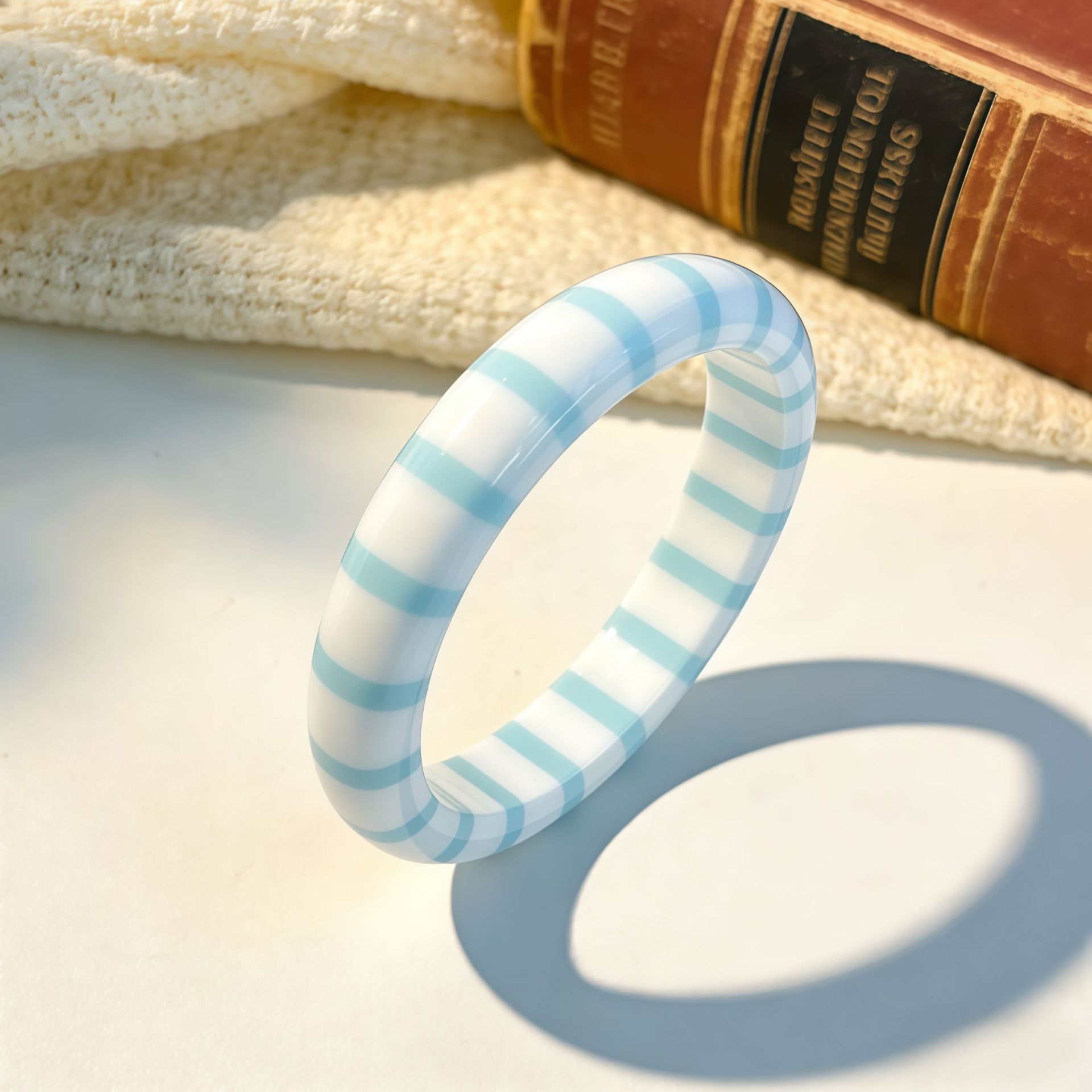 Thin circle sky blue