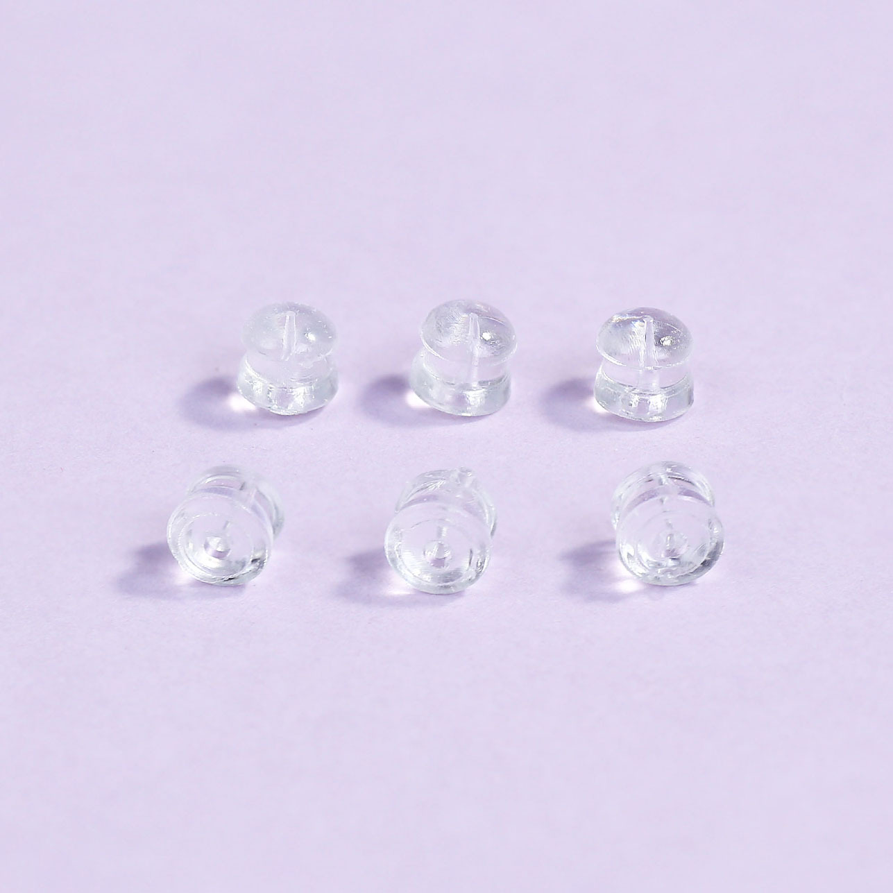 5mm transparent silicone hamburger ear plugs