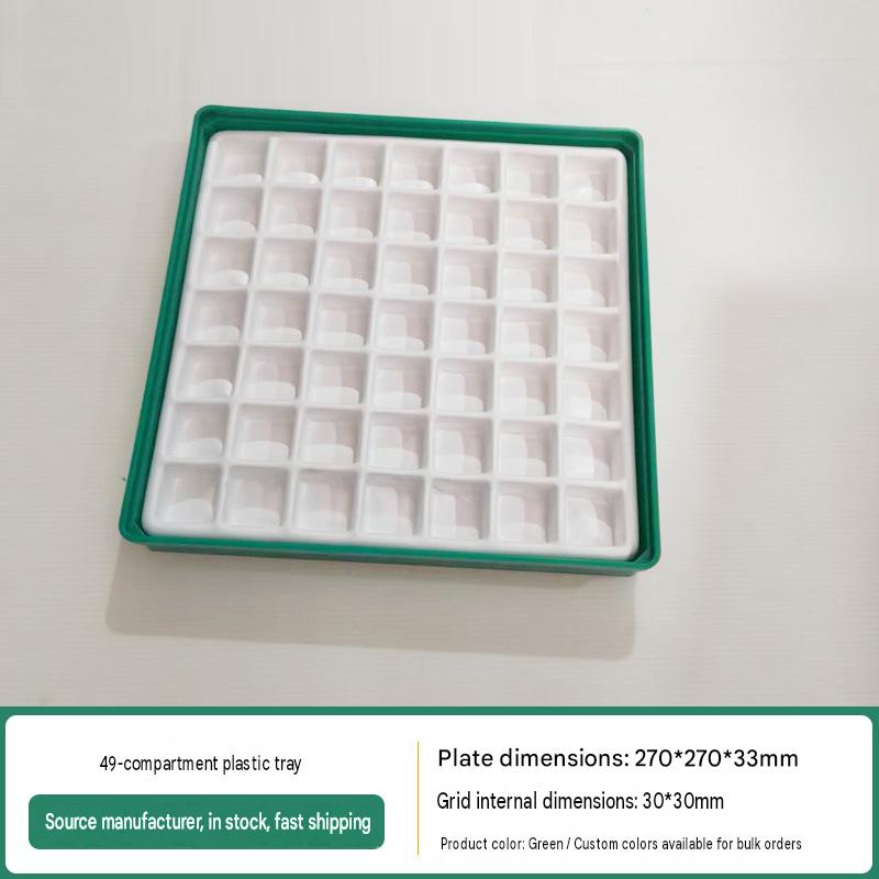 49-compartment plastic tray
