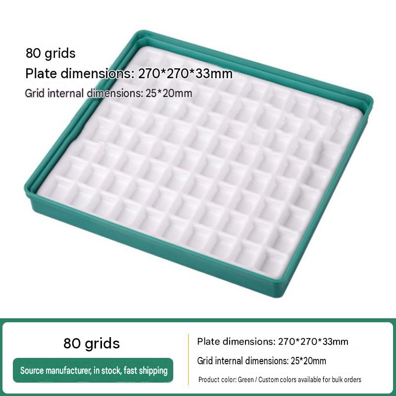 80-compartment plastic tray