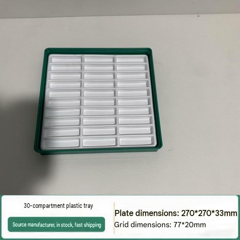 30-compartment plastic tray