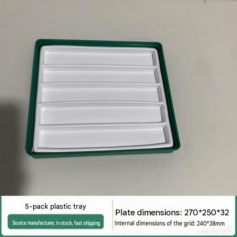 5-compartment plastic tray