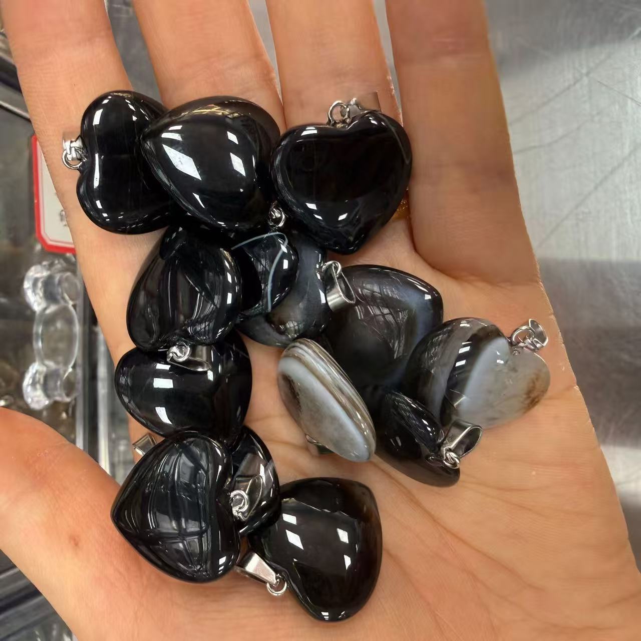 Black striped agate