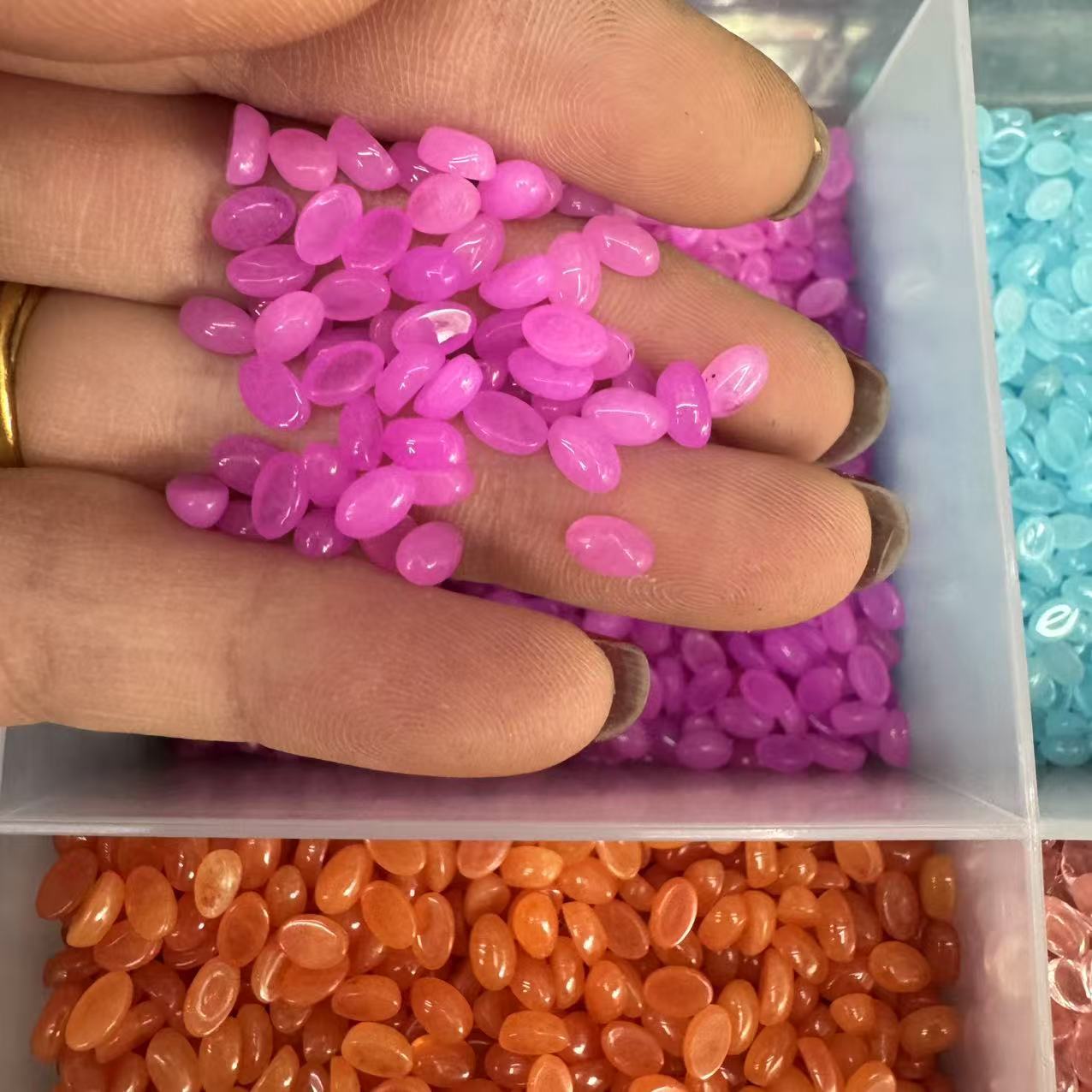 Optimized purple jade 4*6mm