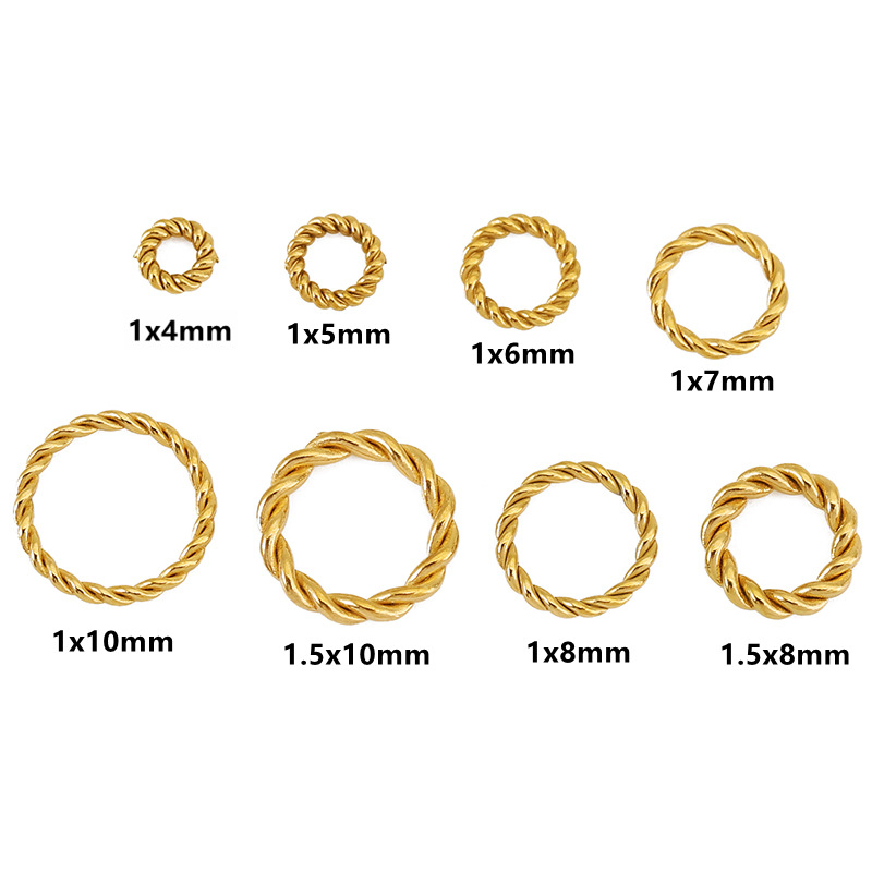 Twist closed ring-gold