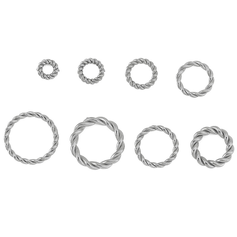 Twist closed ring-steel color