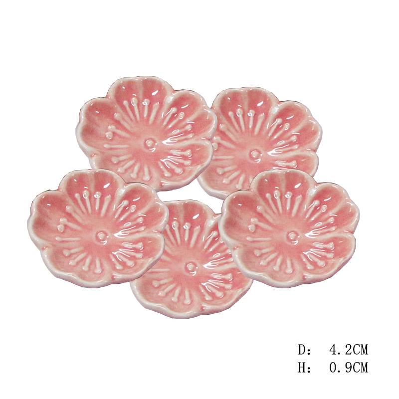 Sakura ceramic incense holder (pink)