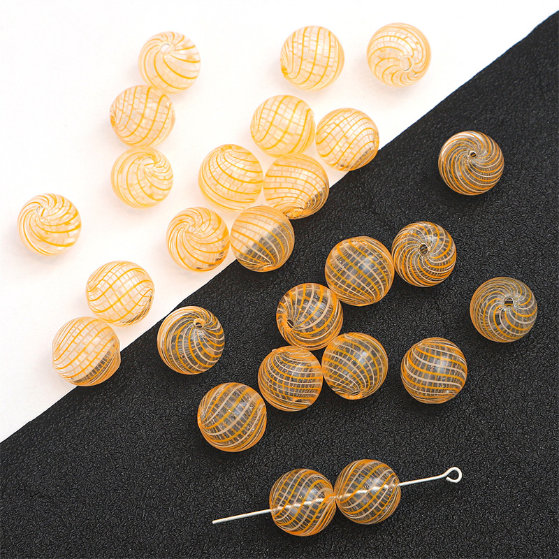 14mm orange and white thin wire 1 piece