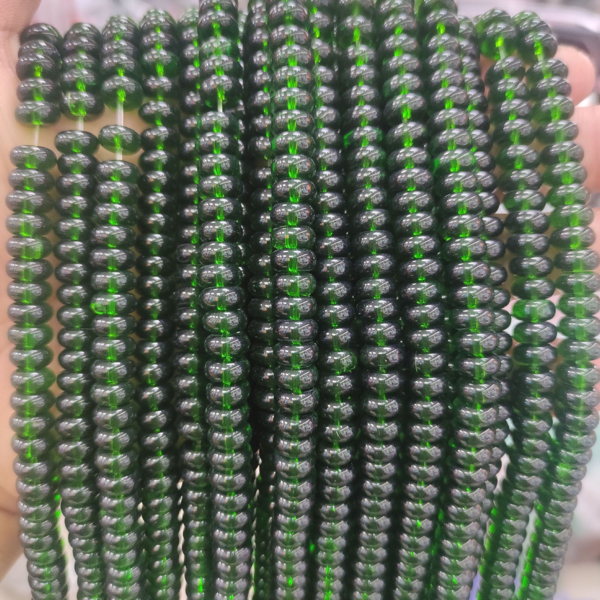 Transparent dark green