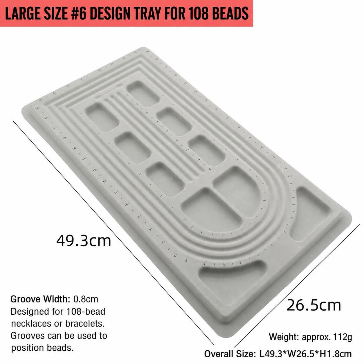 No. 6 large 108 bead chain design plate