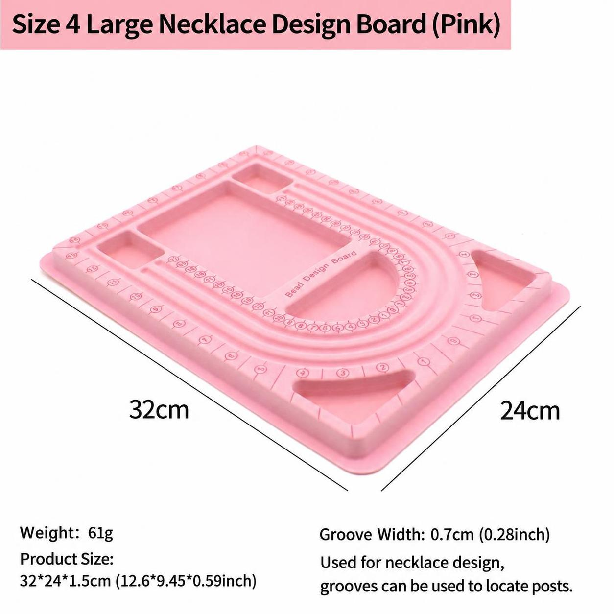 Large necklace design plate [pink]