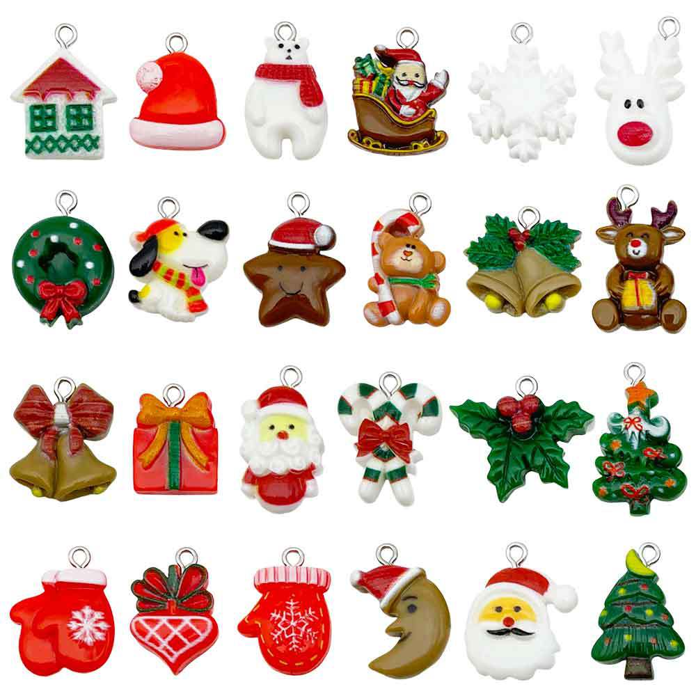 Mixed 24 resin christmas - 24 styles each 1-29.7g - sn1490