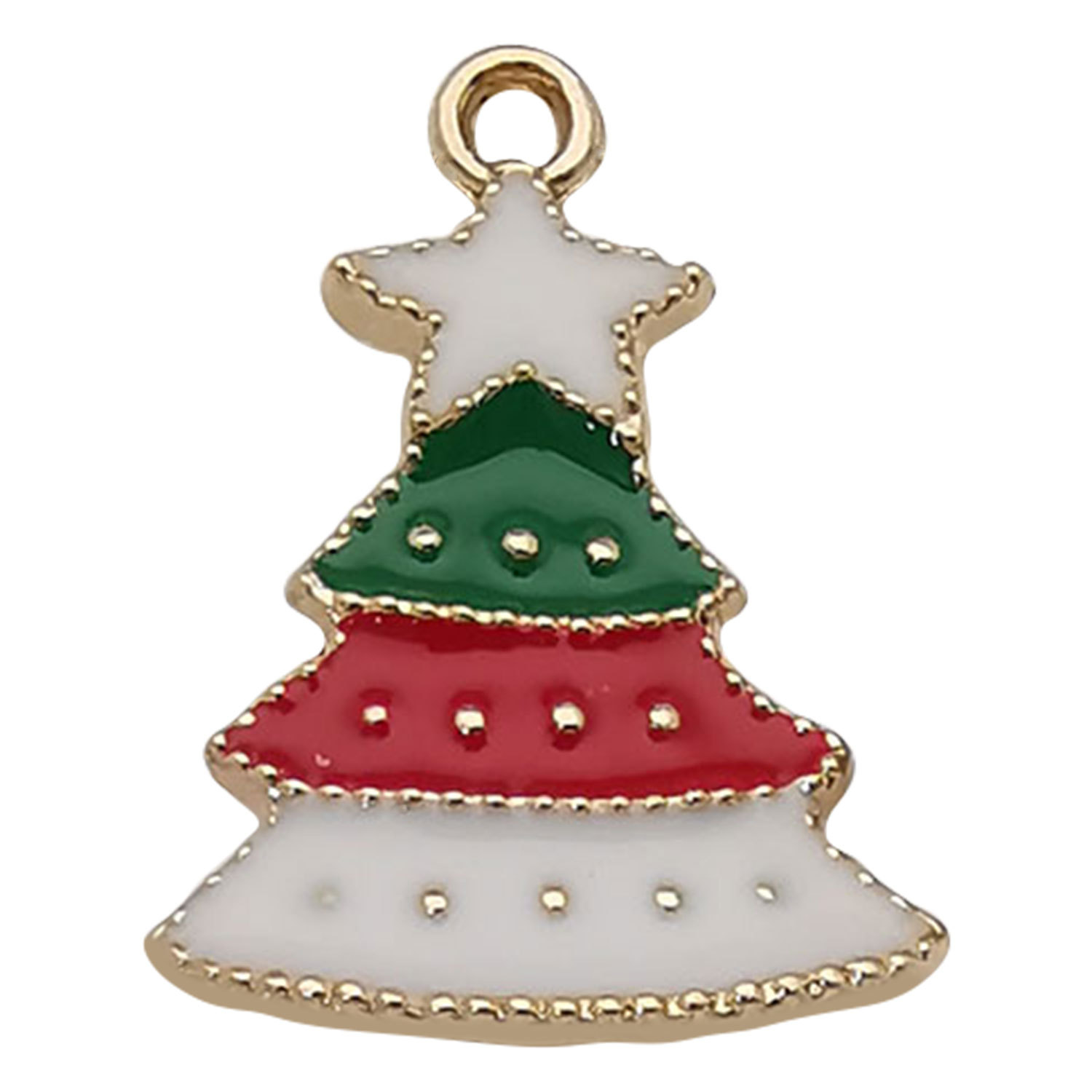 1 three-color christmas tree 15x21mm-1g-12541
