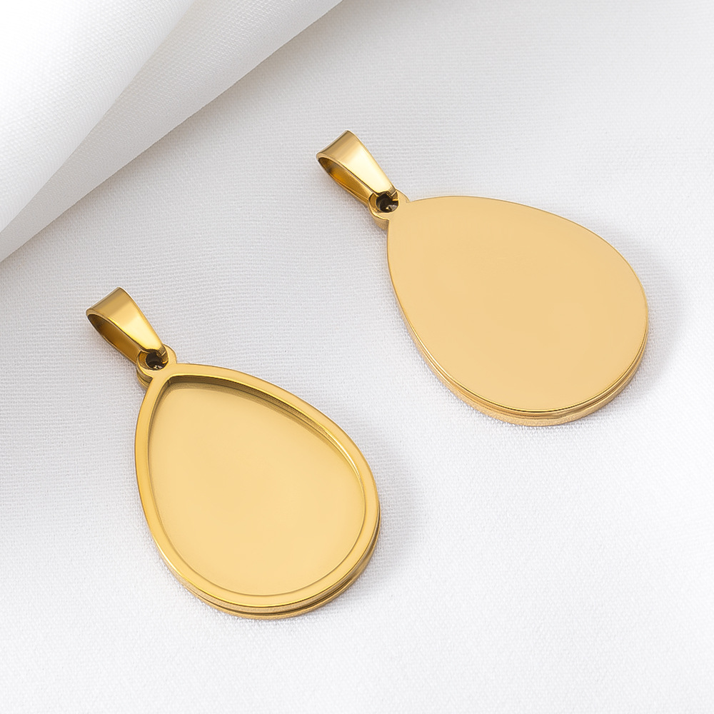 Golden water drop-24x17mm