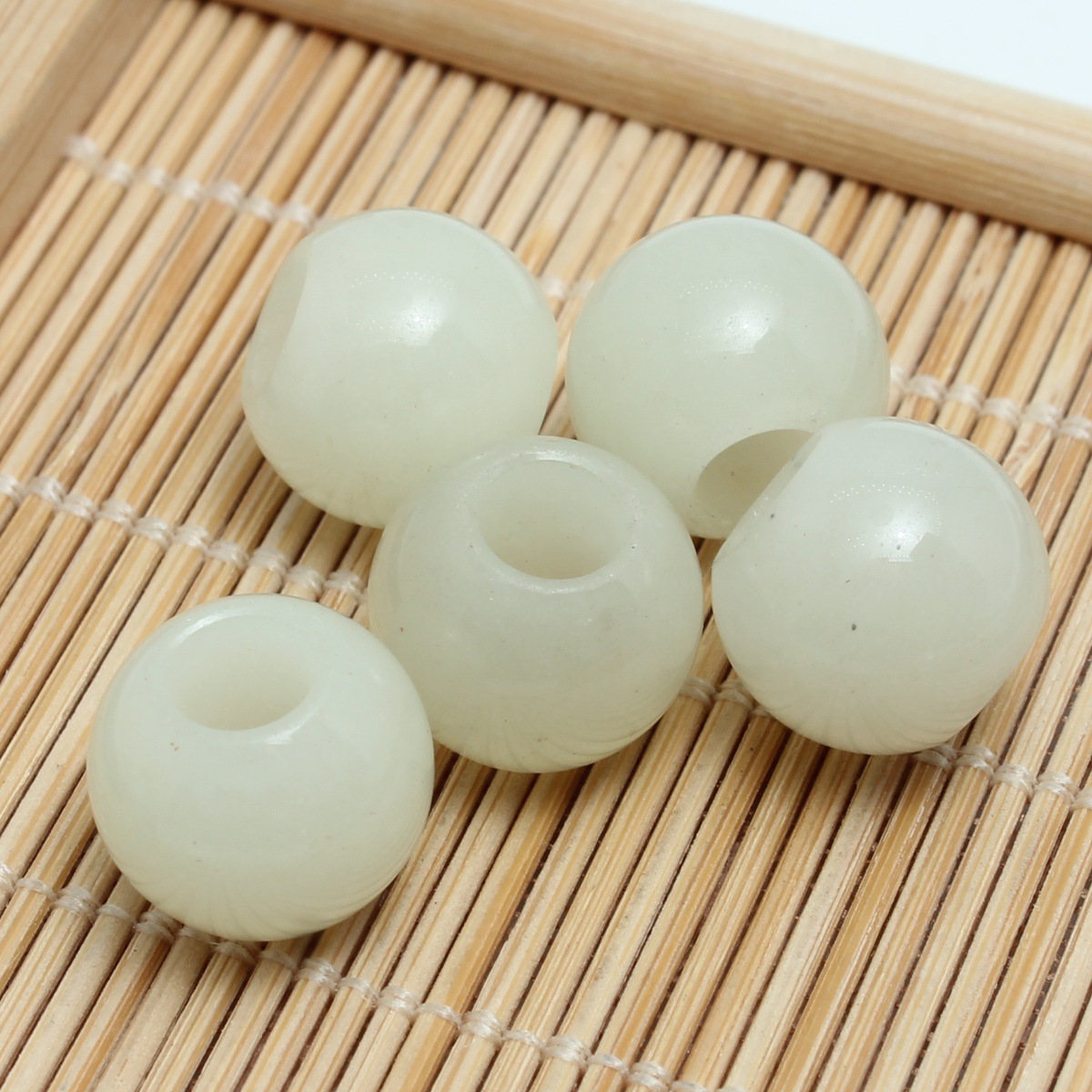 Natural white jade