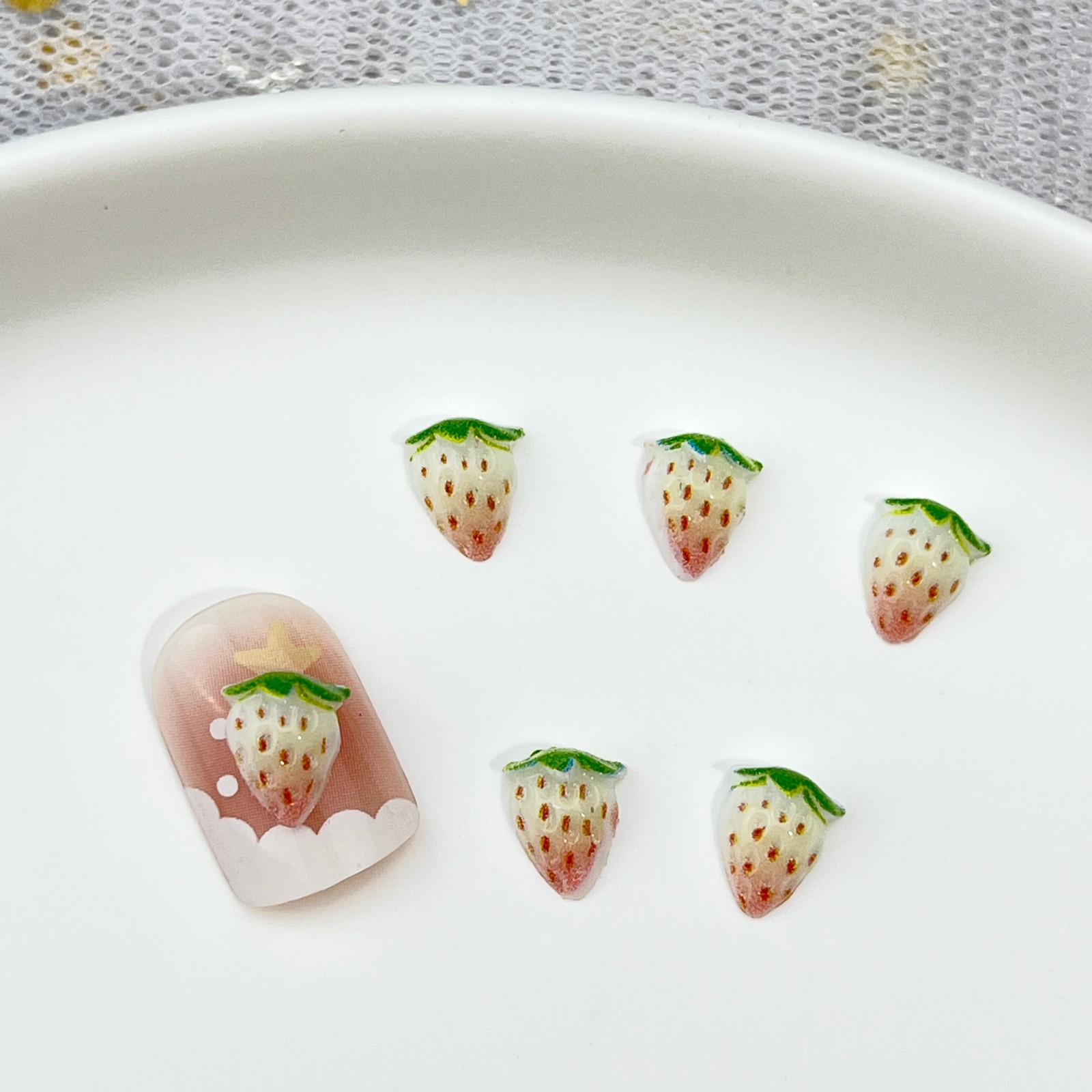 8x6mm# 8 white-small size