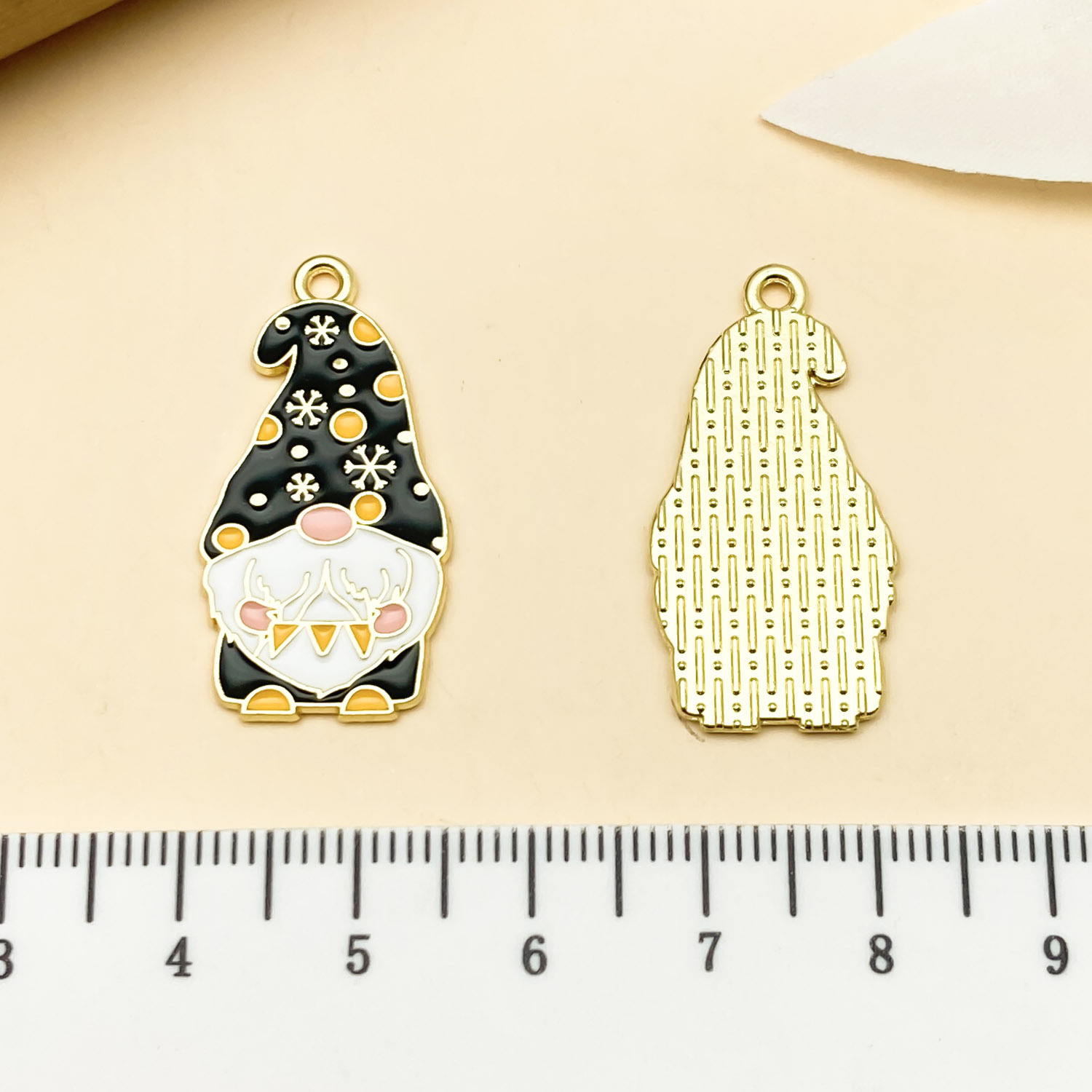 21712-1 30x15mm-1.9g dripping oil black kc zinc alloy carnival dwarf