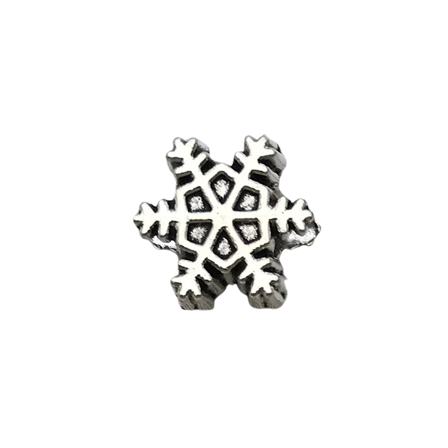 15187-13x12-2.4g ancient silver zinc alloy christmas snowflake panjia large hole beads