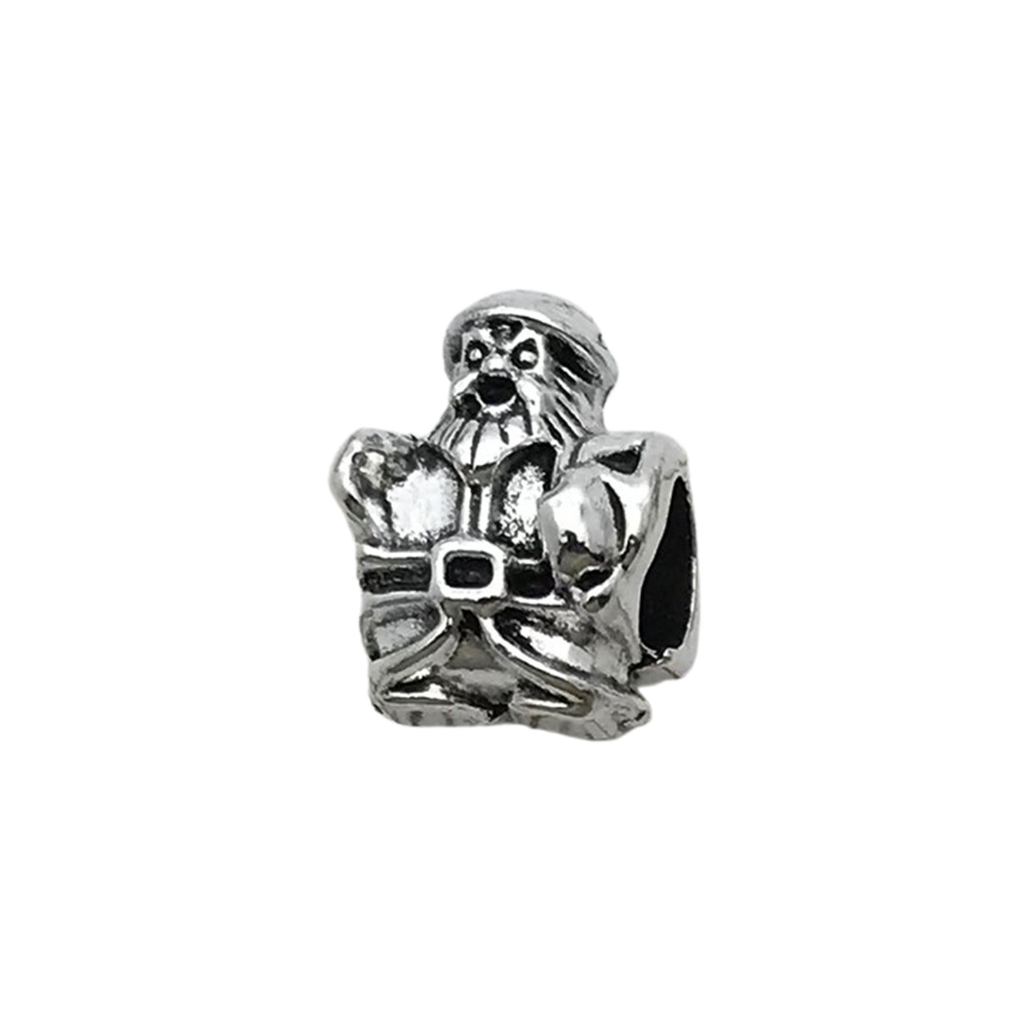 15193-9x13-3.5g ancient silver zinc alloy santa claus pan family large hole beads