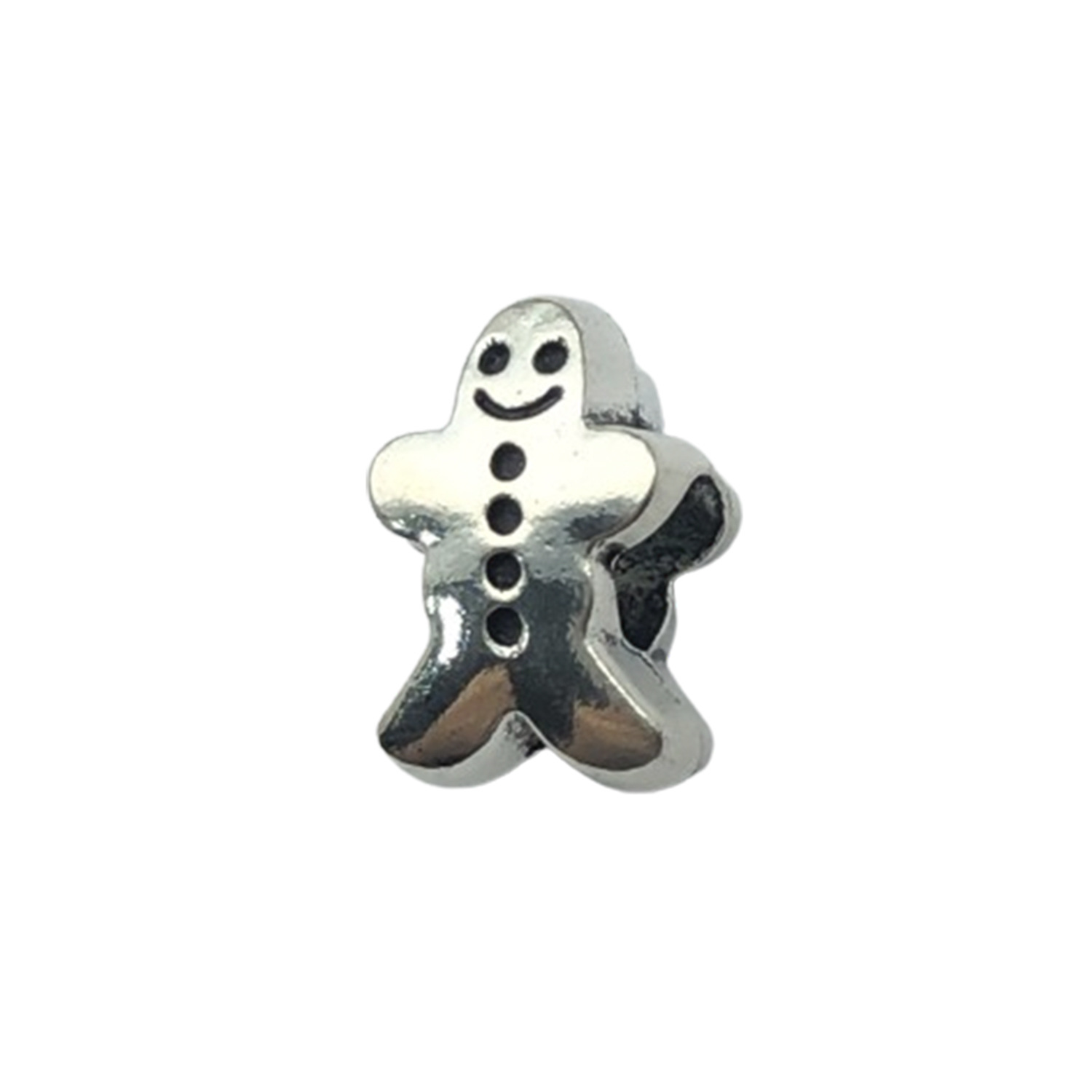 15676-8x13-2.9g-hole 4 ancient silver zinc alloy christmas snowman panjia large hole beads