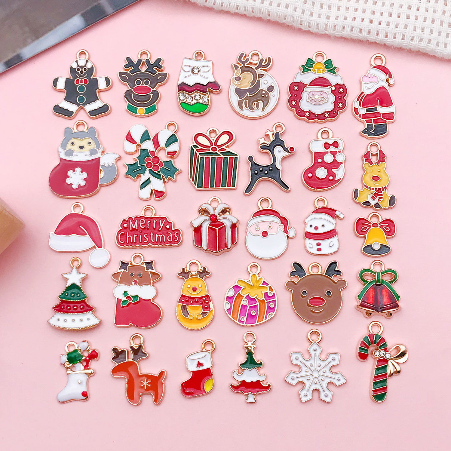 Sn1031-new oil drop christmas 30 styles 1 piece each-41g