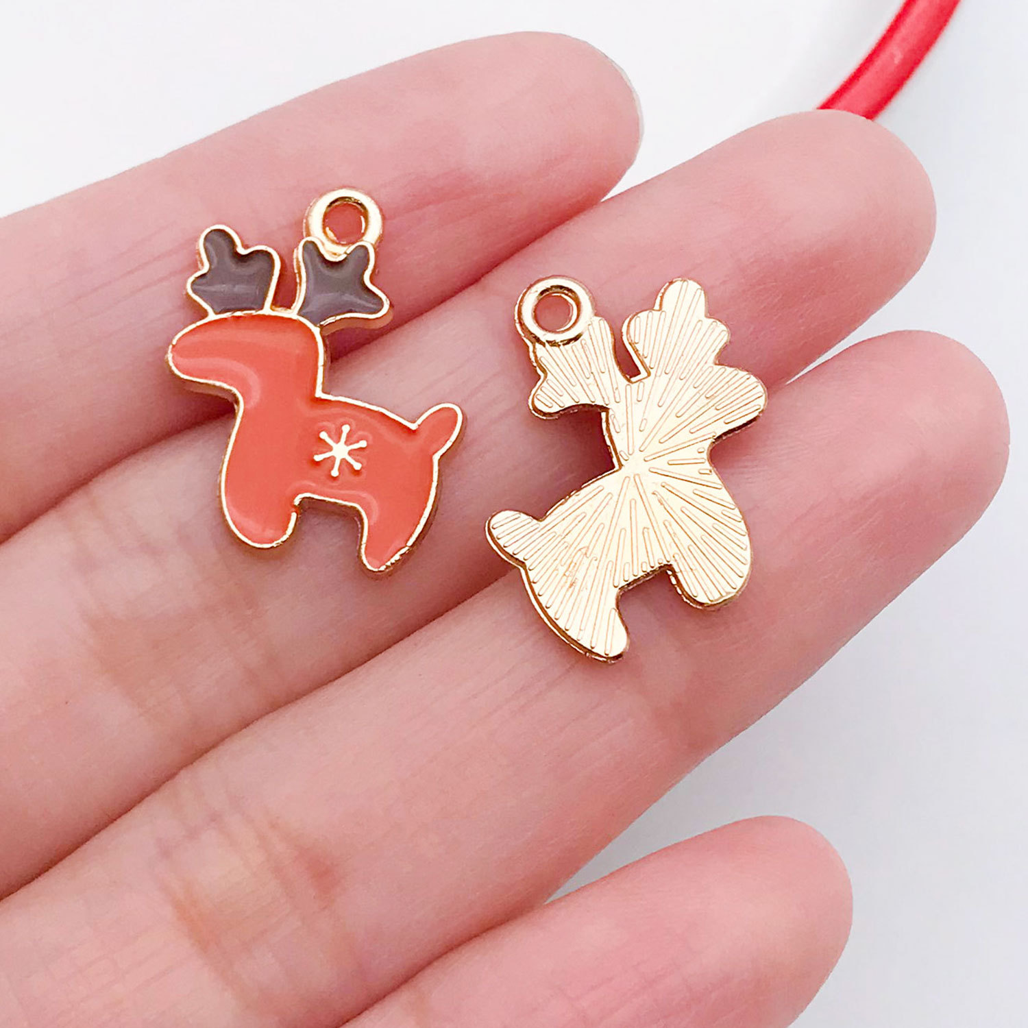 21050-1 zongzi zinc alloy christmas elk 20x16mm-1g