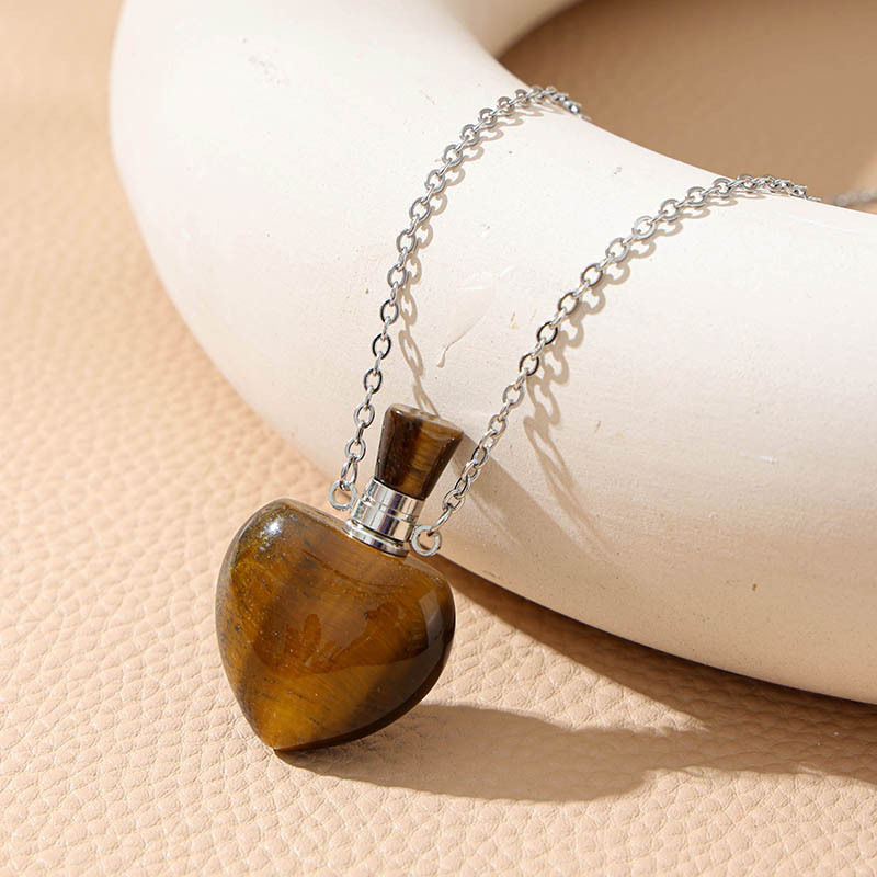 Tiger eye stone perfume bottle