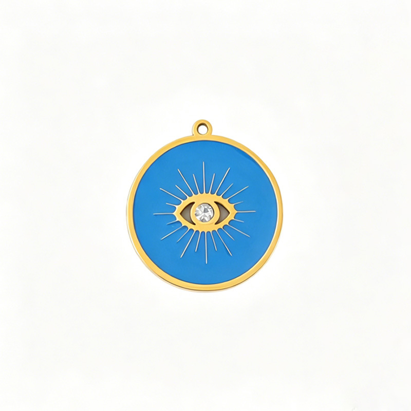 Devil s eye on blue background