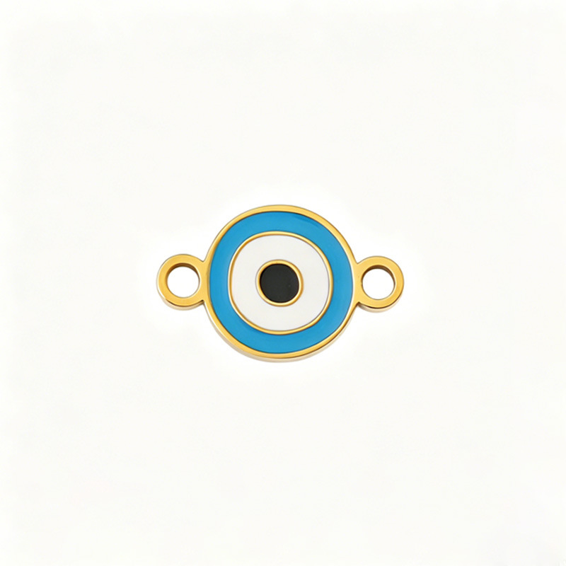 Double hole blue and white devil s eye
