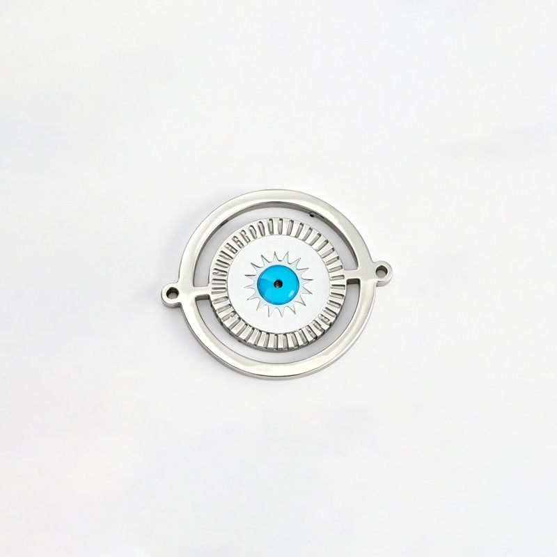 Steel colored radiating devil s eye