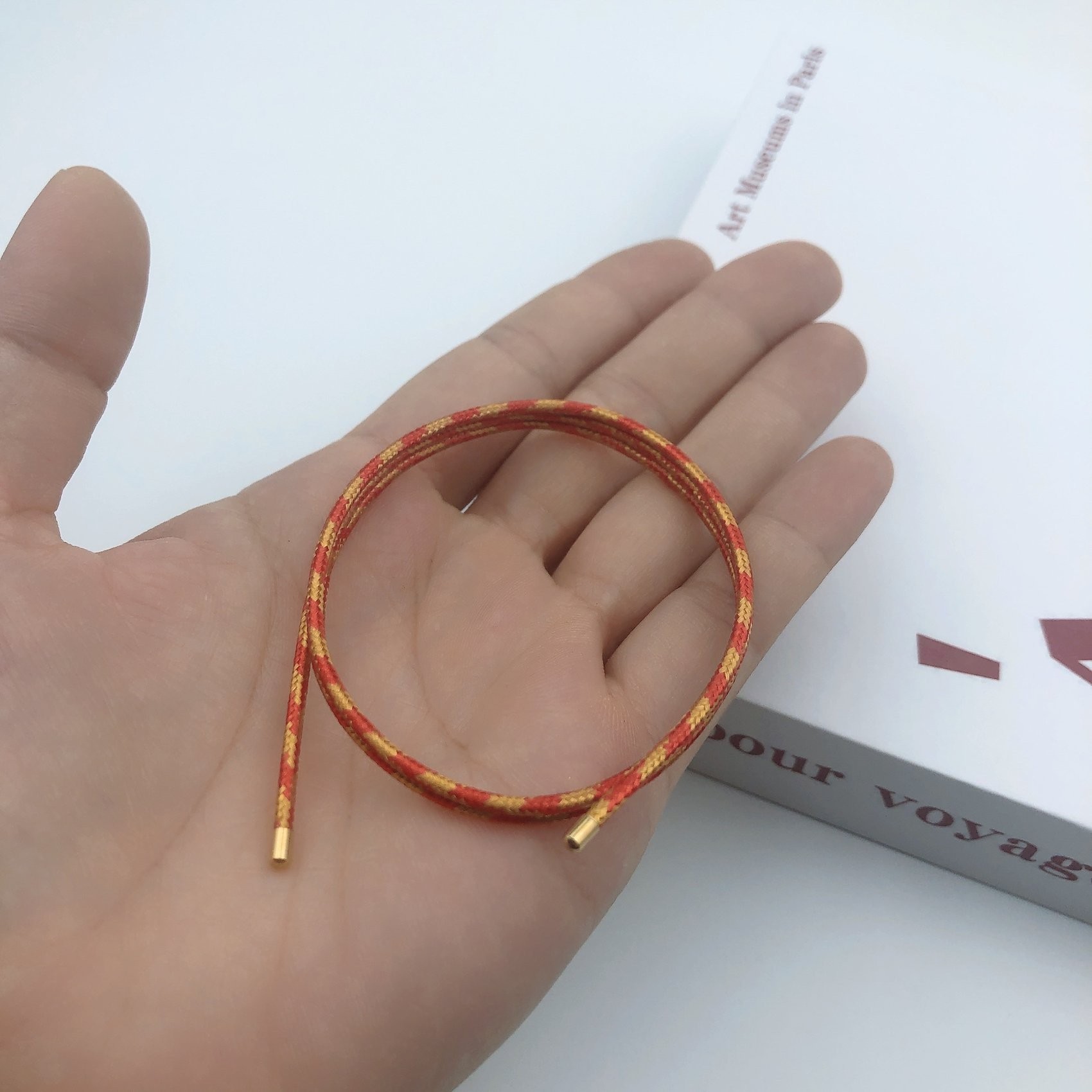 Three circles of red gold