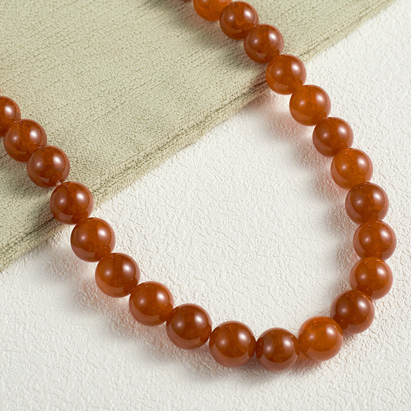 Red dragon pattern agate
