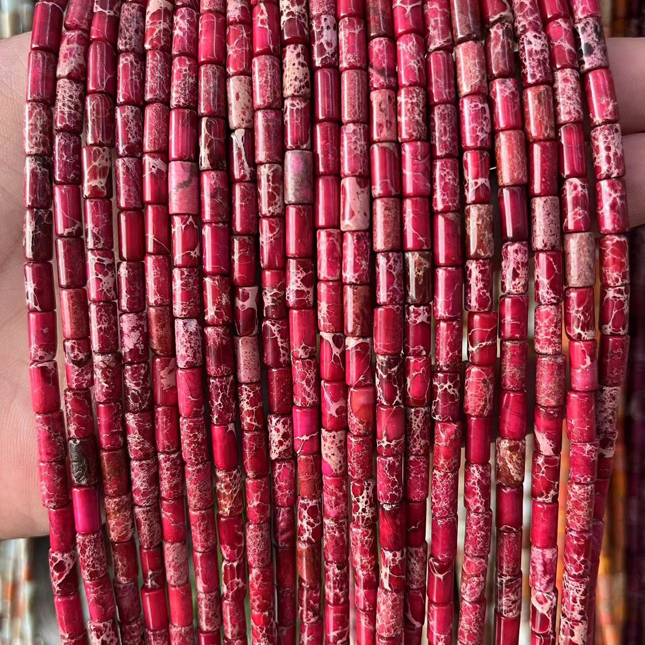 Red and white emperor stone