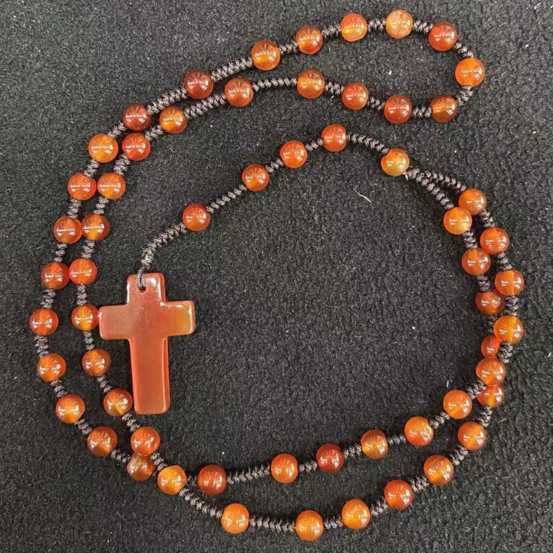 Natural red agate