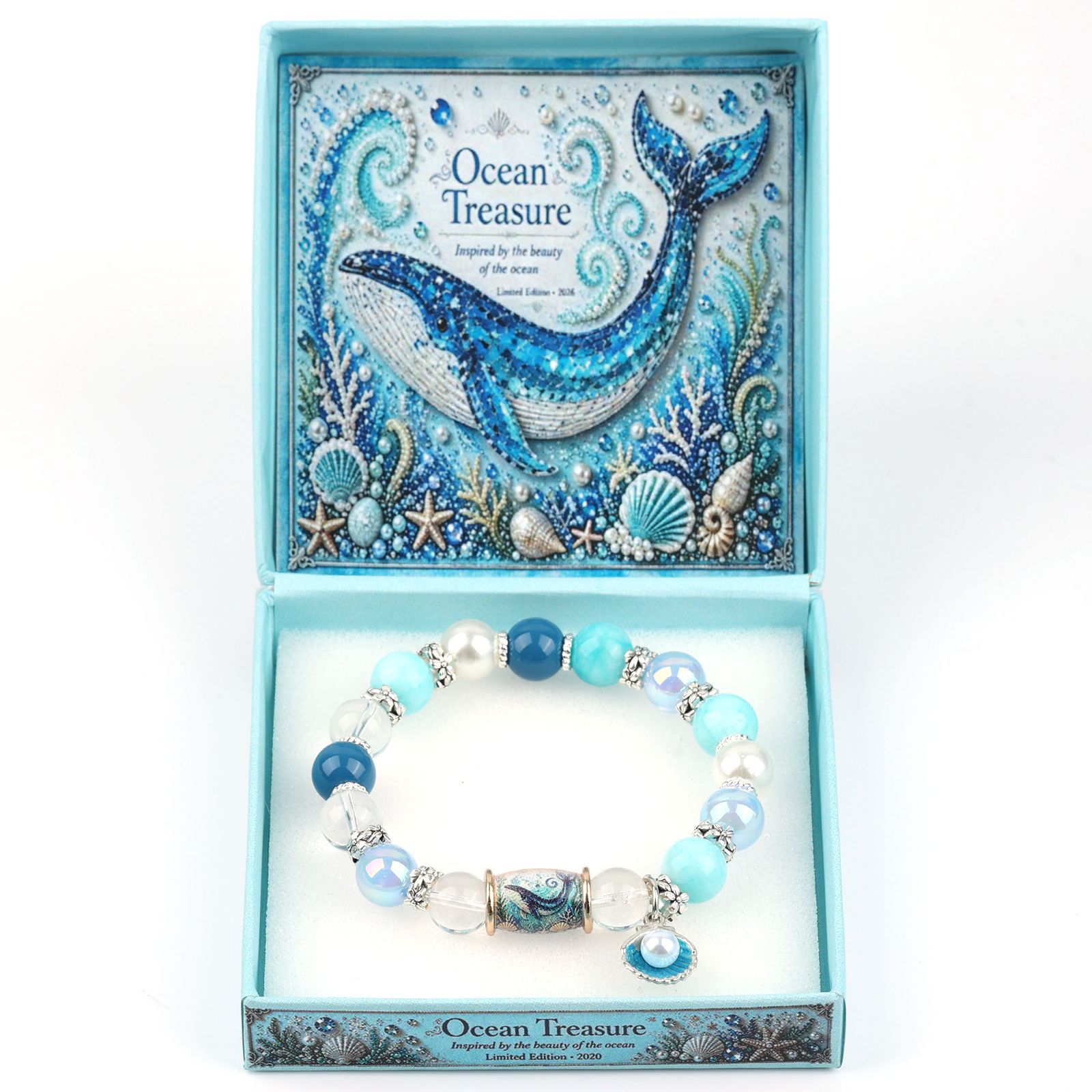 Whale Pearl Crystal Bracelet
