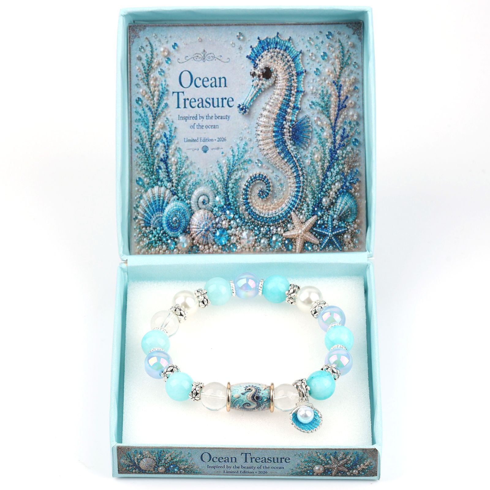 Seahorse Pearl Crystal Bracelet