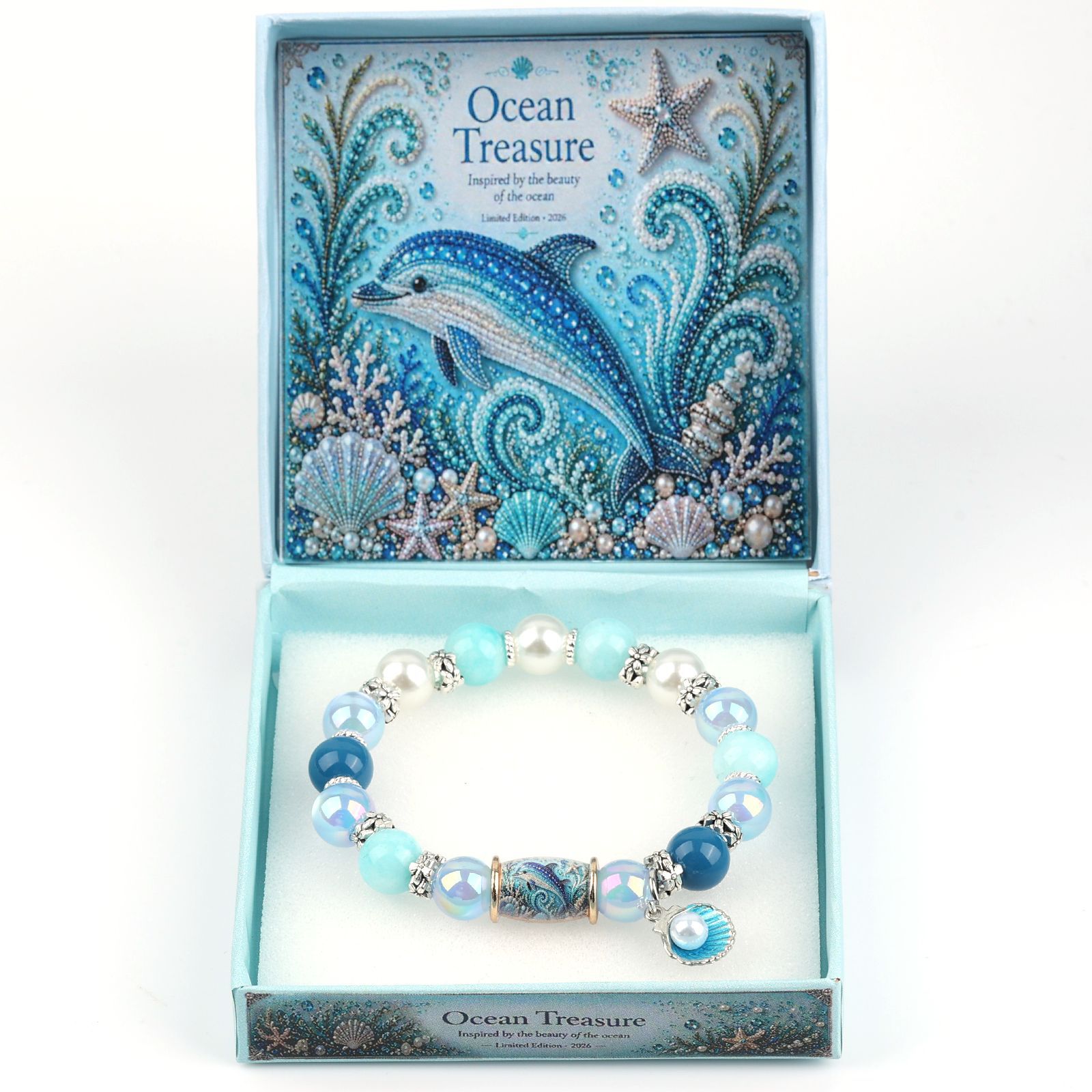 Dolphin Pearl Crystal Bracelet