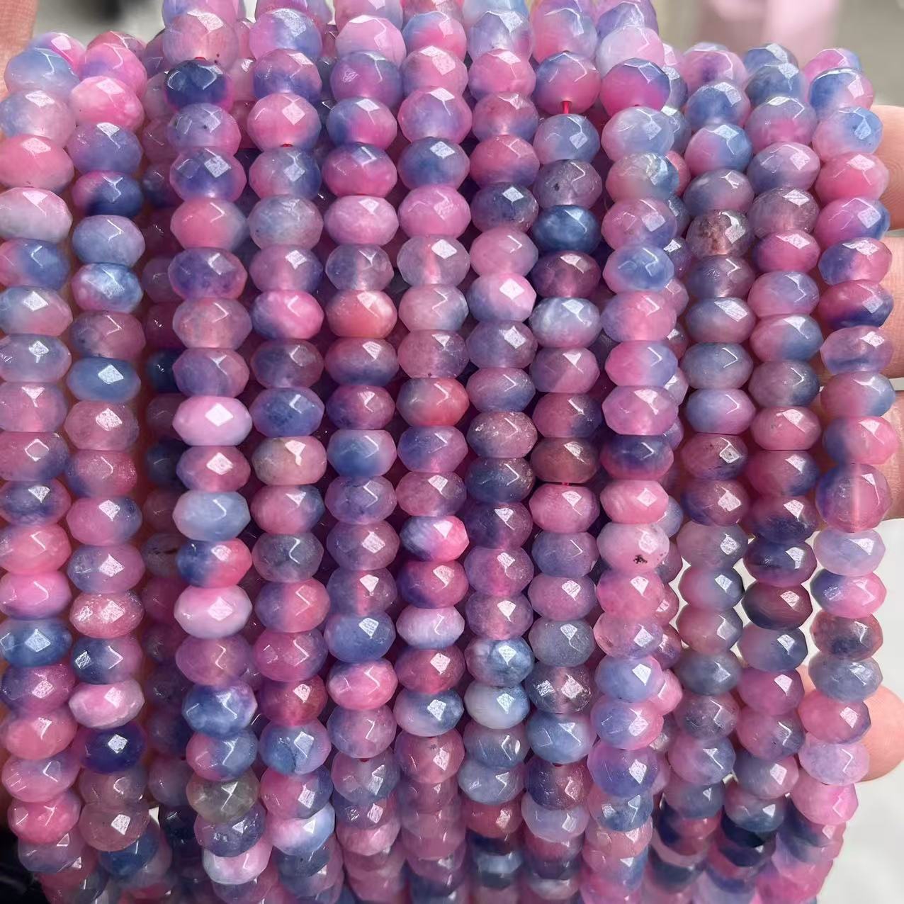 Two-tone pink and purple