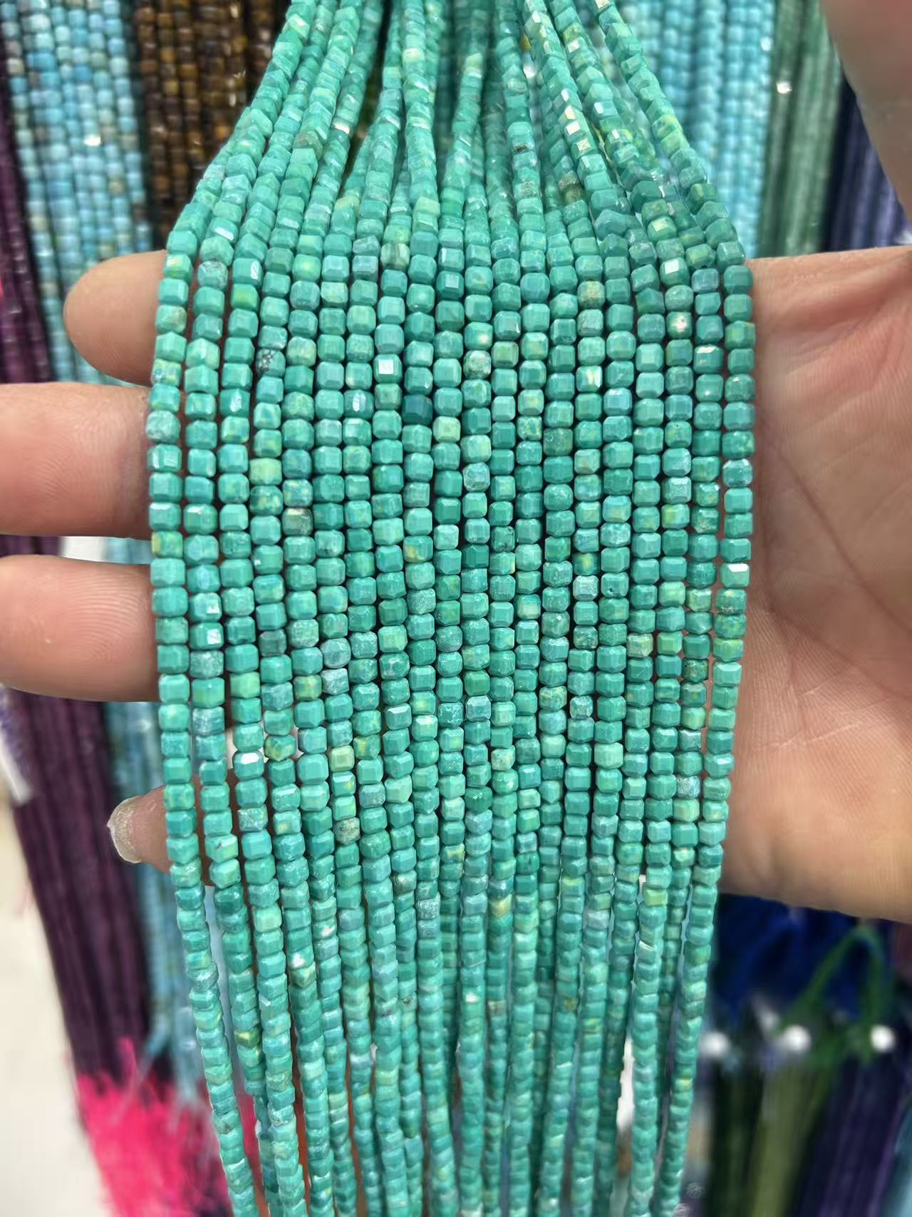 3.5*3.5mm lingmei mineral turquoise