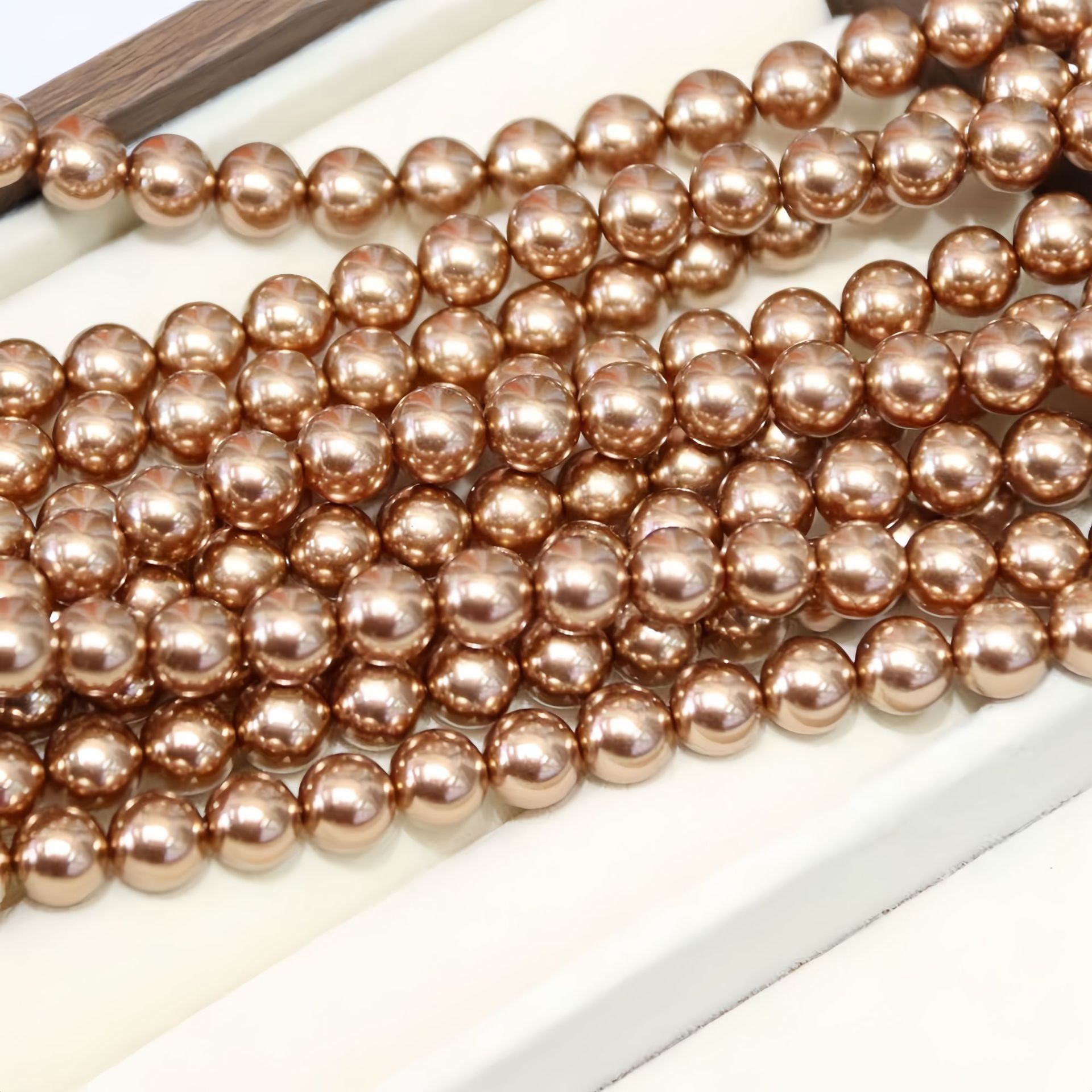 Shijia imitation shell beads brown