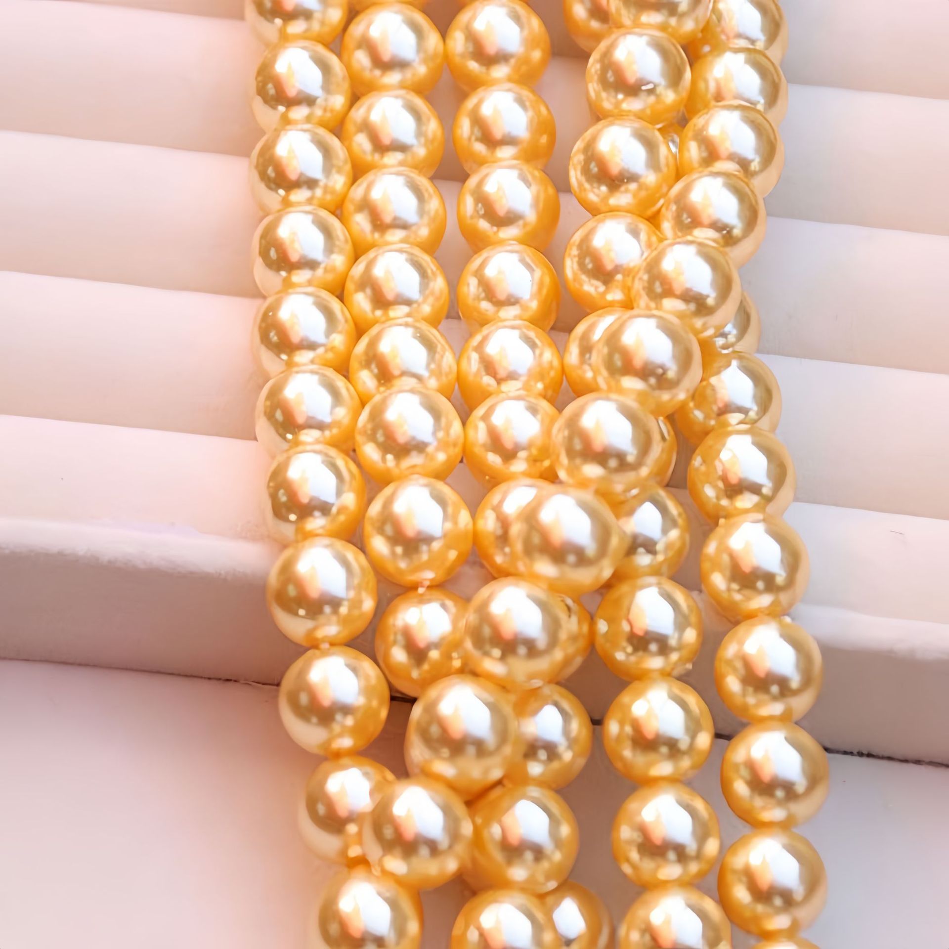 Shijia imitation shell beads dense yellow