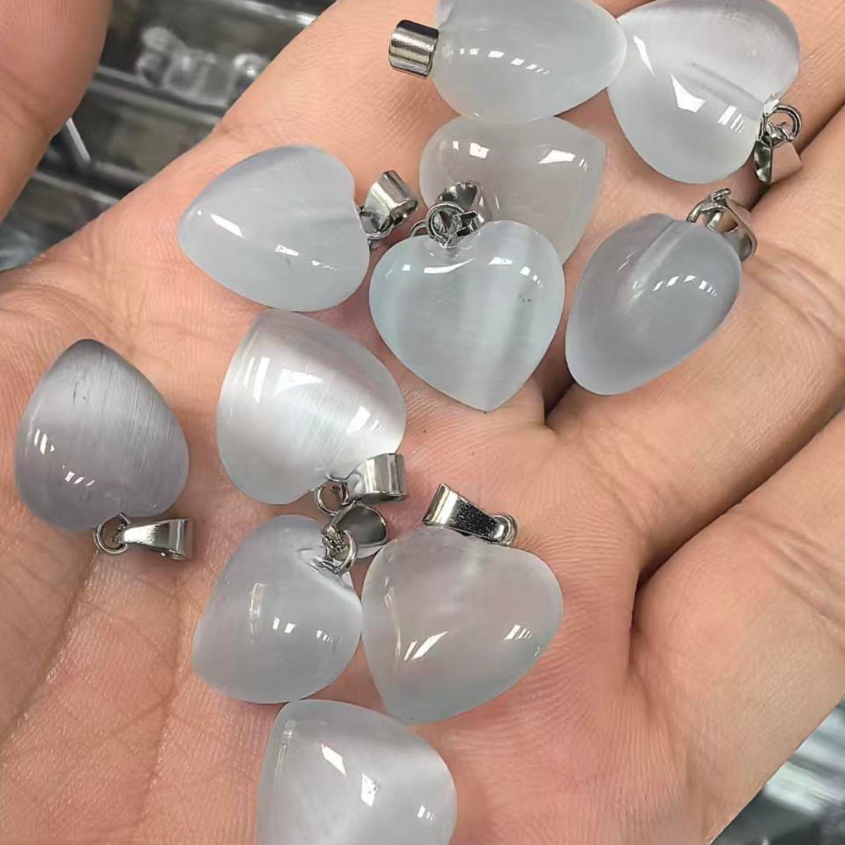 Gray cat eye (white K)