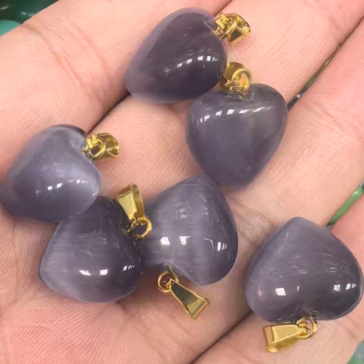 Purple cat eye (gold)