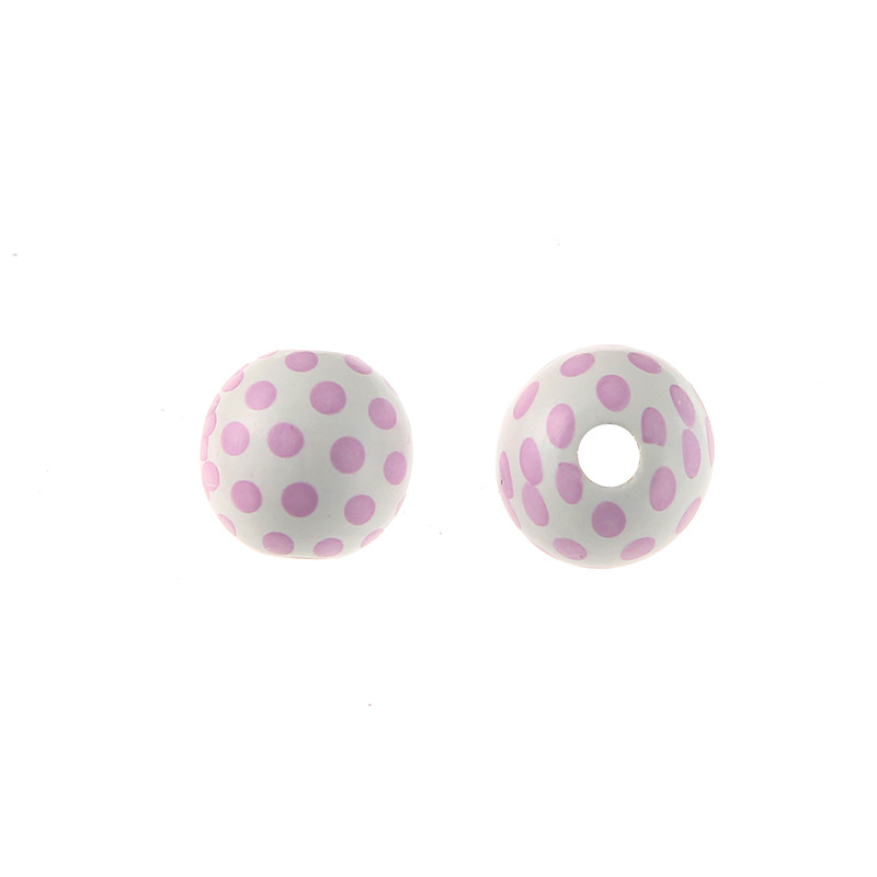 Purple polka dots on white