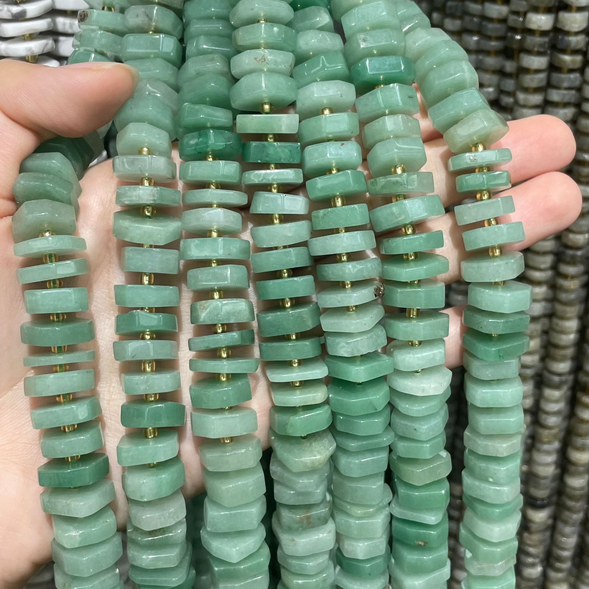 Natural green aventurine