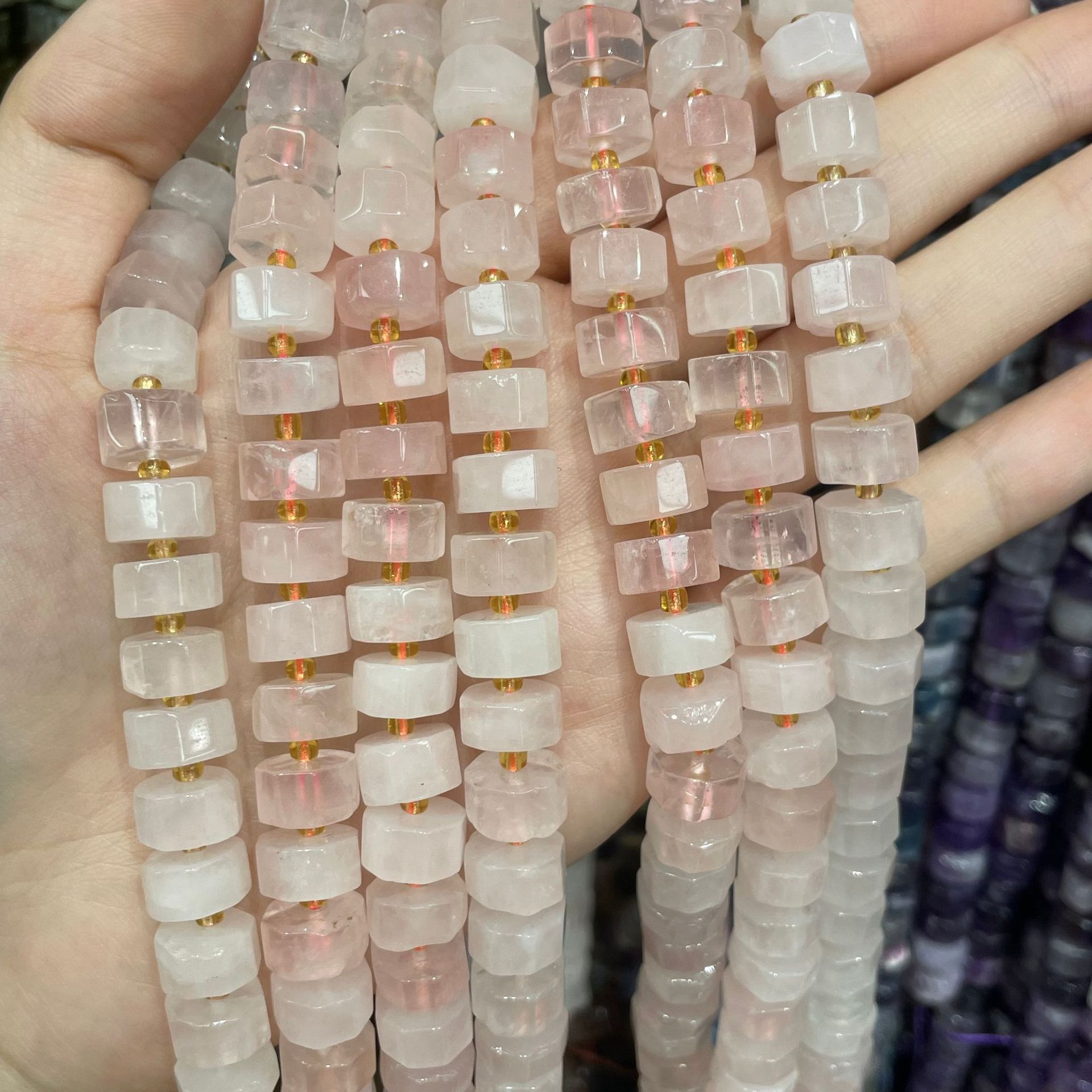 Natural rose quartz