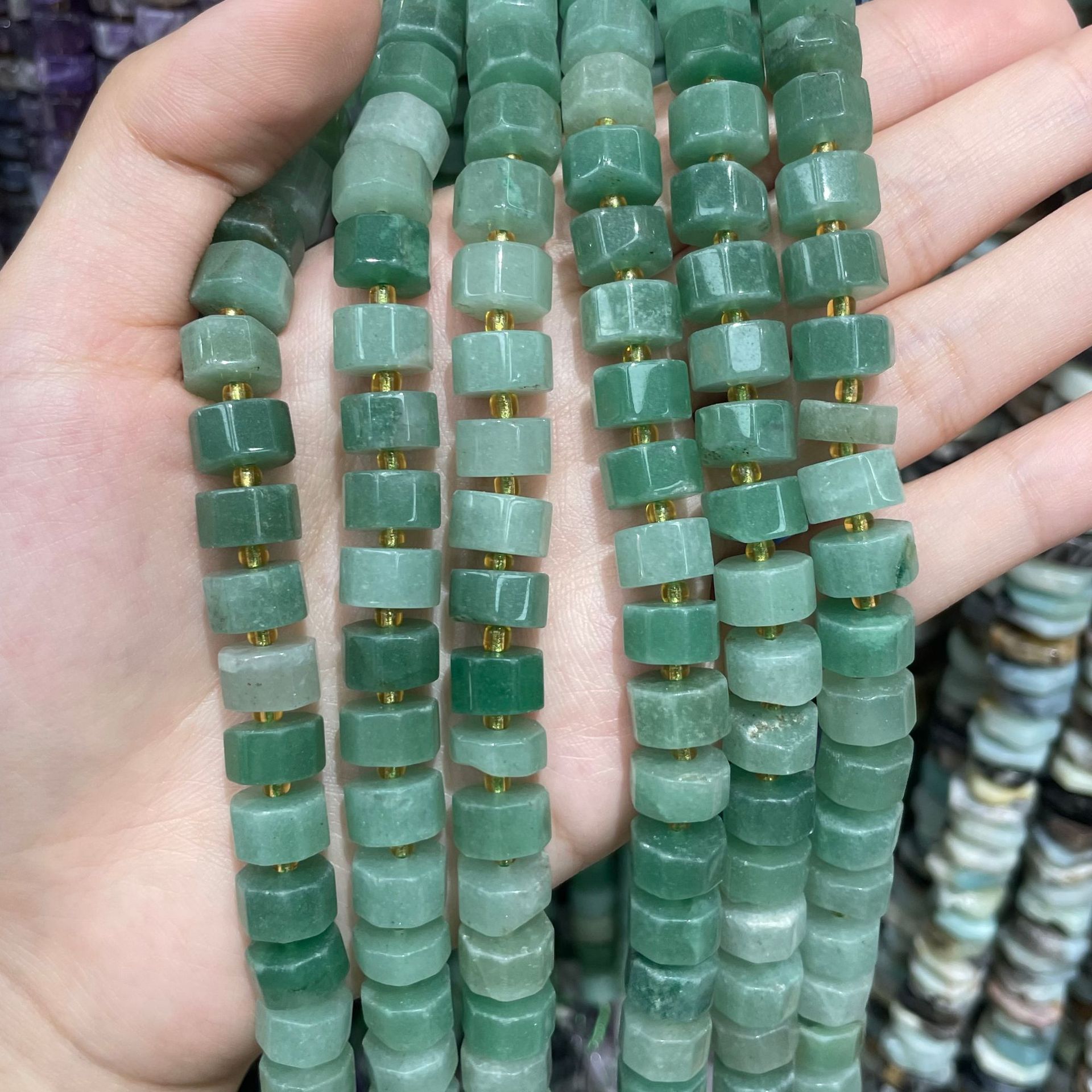 Natural green aventurine