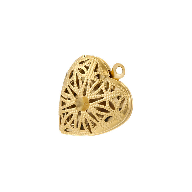 VD2370 Gold Stainless Steel Heart