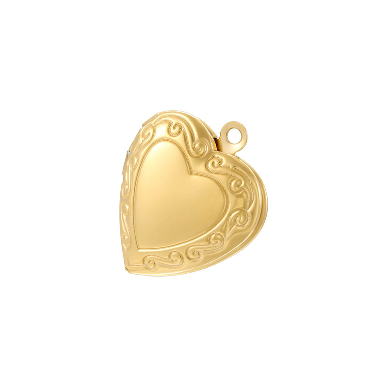 VD2371 Gold Stainless Steel Heart
