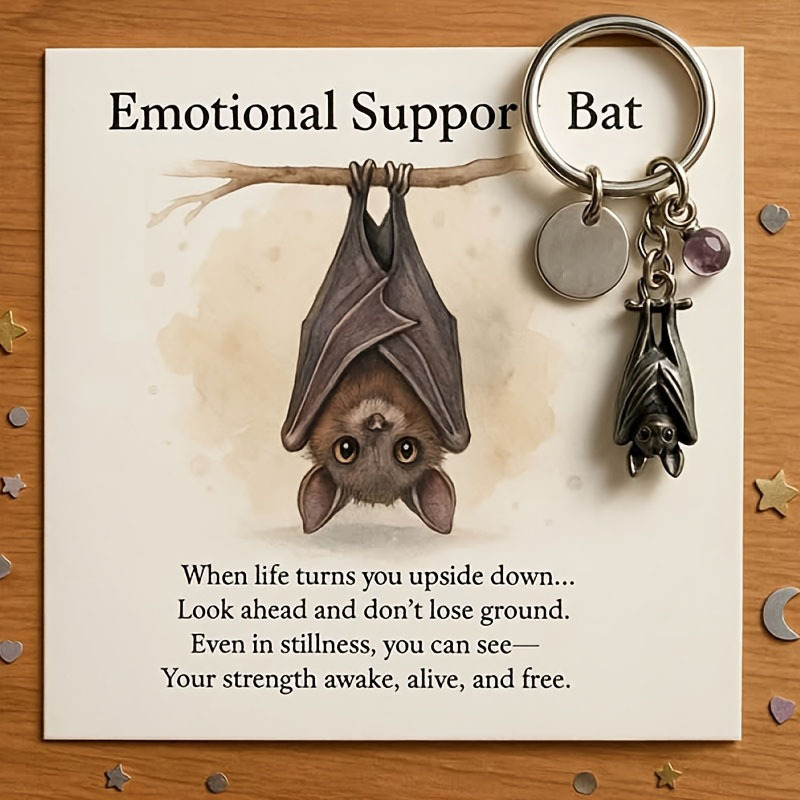 1# bat keychain (with card)